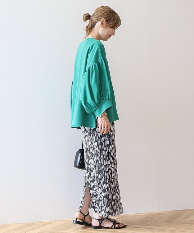 AMERICAN HOLIC ドルマンギャザースリーブカットプルオーバー Green