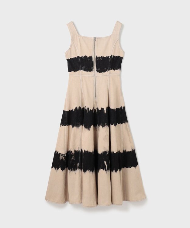 GRACE CONTINENTAL デニム切替サーキュラーワンピース ベージュ