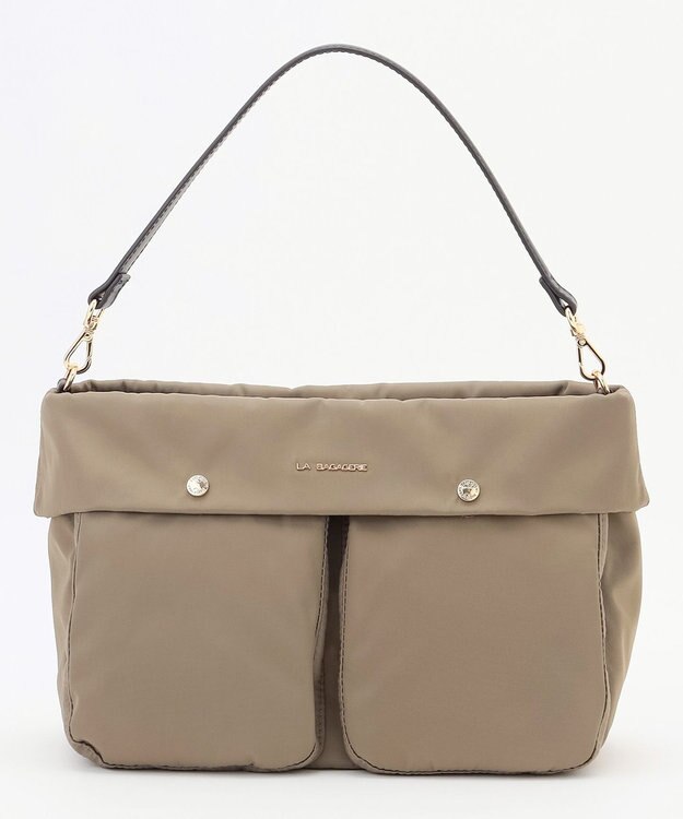 LA BAGAGERIE ダブルフロントポケット2WAYショルダー グレージュ