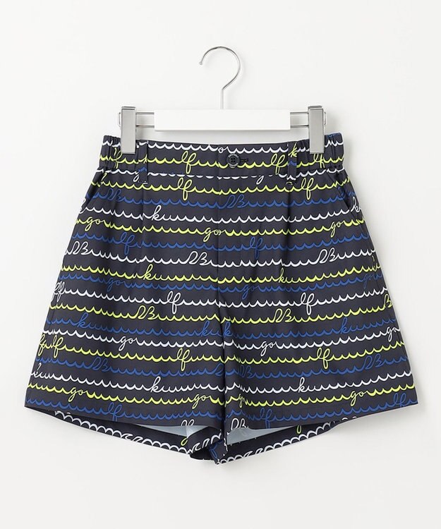 23区GOLF WEB限定【WOMEN】ウェーブロゴプリント ショートパンツ ネイビー系5
