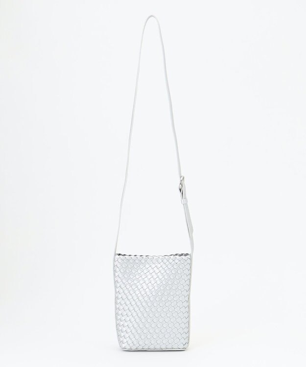 23区 メッシュ ショルダーバッグ シルバー系