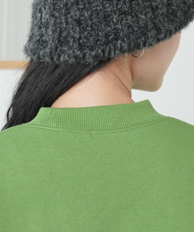 WEGO 裏起毛ドロストショートスウェット グリーン