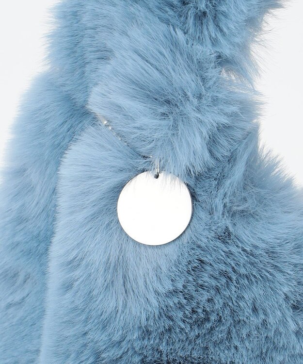 Feroux フェイクファーミニ バッグ スカイブルー系