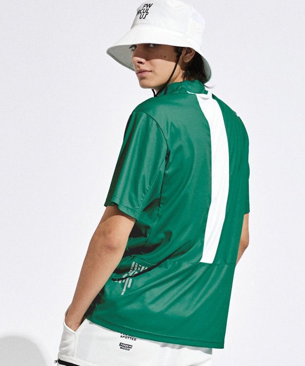 PW CIRCULUS 【UVカット / 吸水速乾 / 伸縮性抜群】【MEN】NEW バックメッシュモック T グリーン系