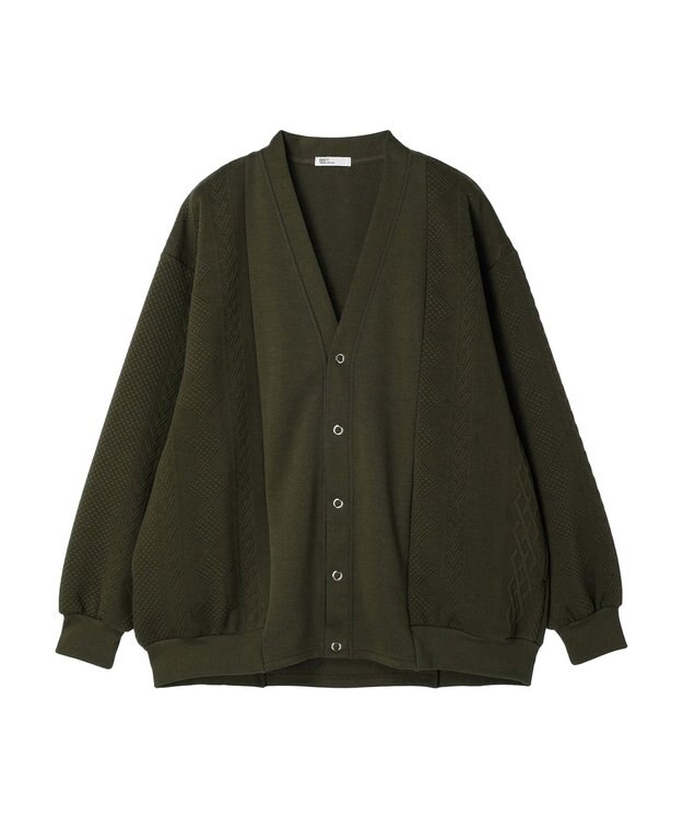 CRAFT STANDARD BOUTIQUE JQカット切り替えカーディガン1 Khaki