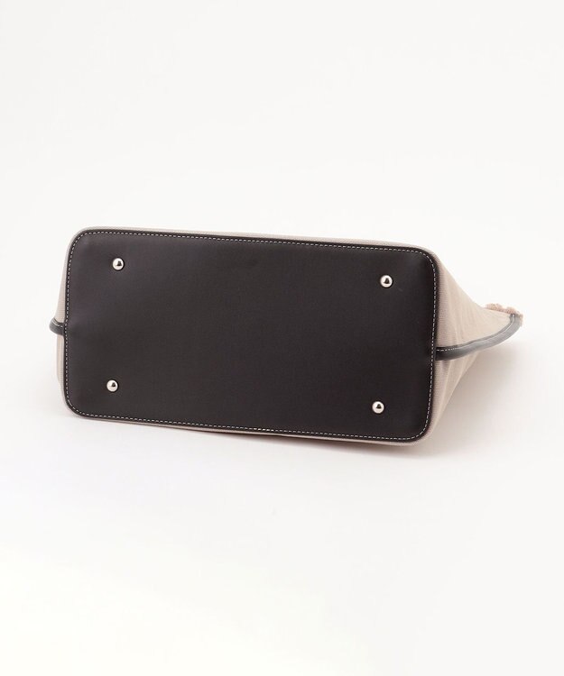 LA BAGAGERIE 【MONICA】A4フリンジキャンバストート グレージュ×ブラック