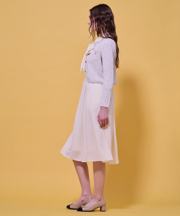 TOCCA TWEEDY MAZE ニットジャケット アイボリー系