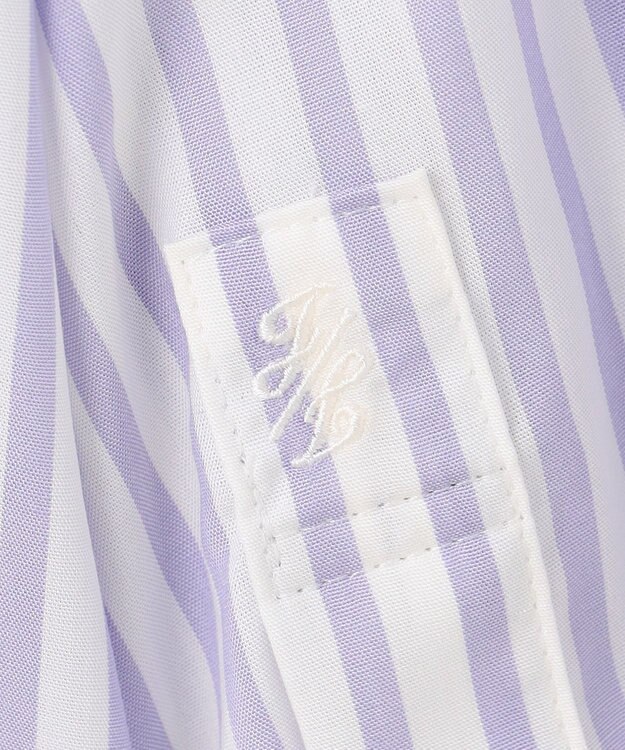 自由区 L 【SHIHOさん着用】SOMELOSドルマンスリーブ ブラウス モーヴストライプ