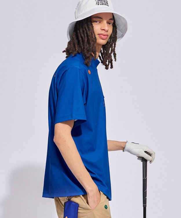 PW CIRCULUS 【MEN】ポケットモックネック ゴルフ スカイブルー系