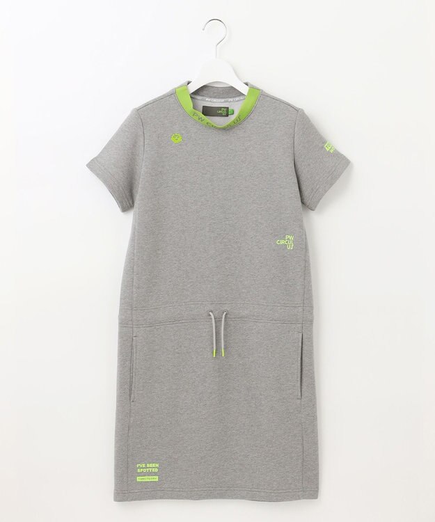 PW CIRCULUS 【WOMEN】アスレジャー 裏毛 モックネック ワンピース ライトグレー系