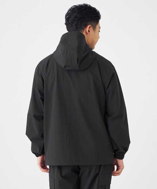 SHARE PARK MENS 【撥水・UVカット・ストレッチ・軽量 】パッカブルマウンテンパーカー（Lサイズ） ブラック系