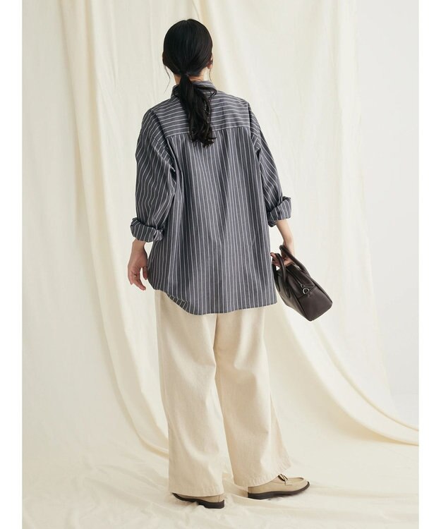 CRAFT STANDARD BOUTIQUE レギュラーカラーシャツ Stripe Gray