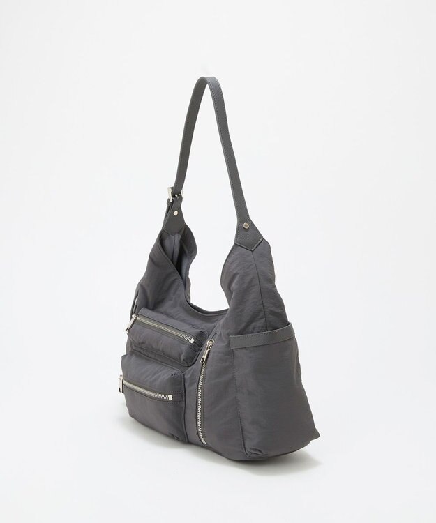 TOPKAPI 【TREASURE TOPKAPI】ナイロン アウトポケット 2way ショルダーバッグ / 軽量 ミディアムグレー