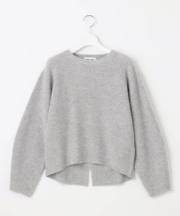 自由区 L 【洗える】ウールカシミヤブレンドプルオーバー ニット ライトグレー