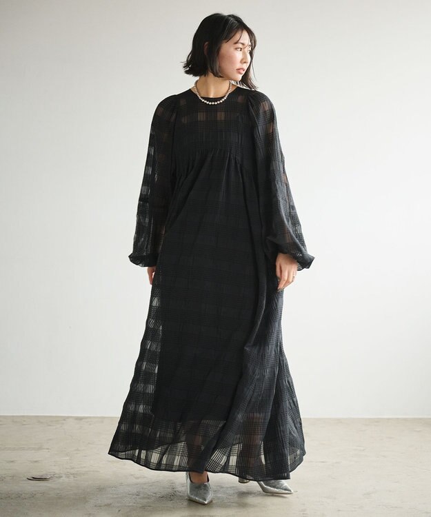 #Newans インナーキャミソールワンピース ブラック