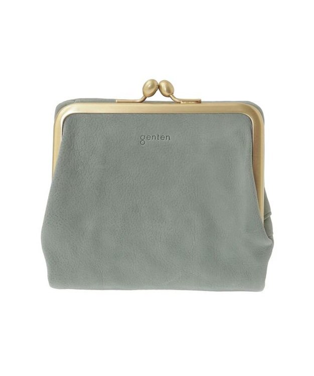 genten アンティーコ×LIBERTY 口金二つ折り財布 ユーカリ