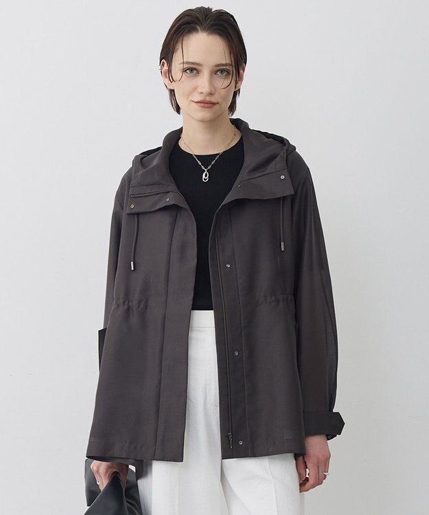 ICB L テントライン フーデットコート チャコール［シアー］