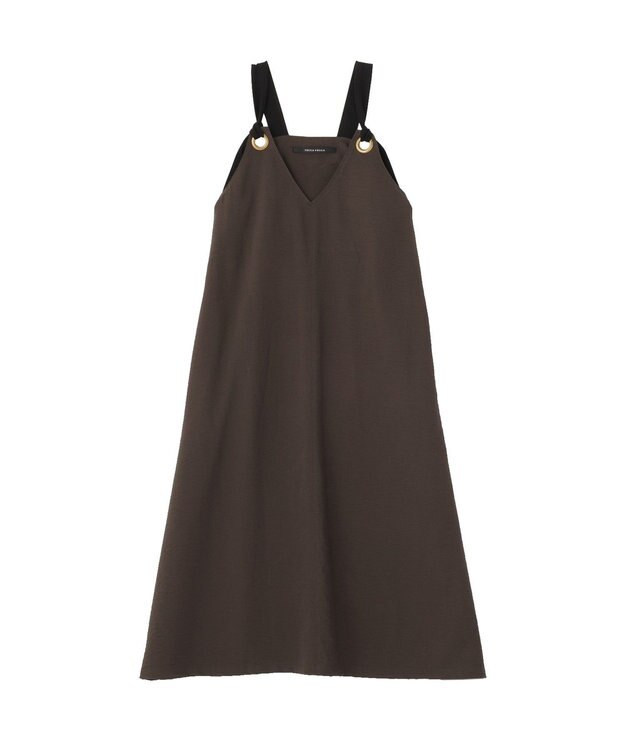 YECCA VECCA ベルトストラップサロペット Charcoal Gray