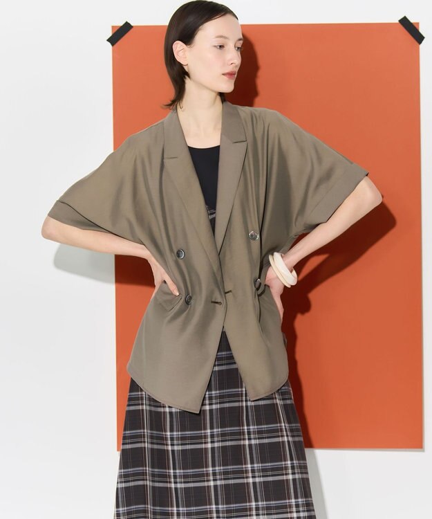 23区 【先行予約/見上愛さん着用】シアータンブラー ダブルジャケット ブラウン系