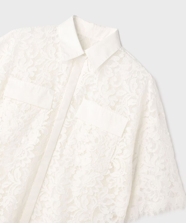 GRACE CONTINENTAL レースコンビシャツ ホワイト