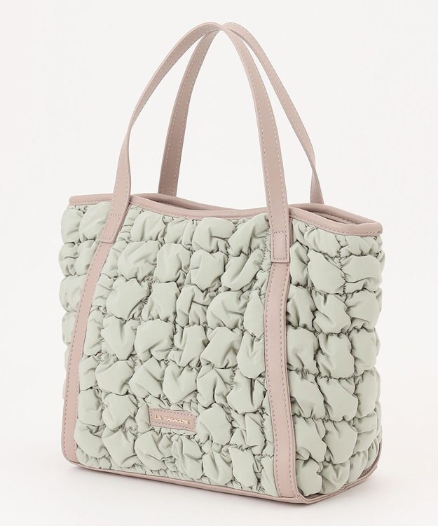 LA BAGAGERIE ポップコーンキルト2WAYトート Sサイズ ライトグリーン