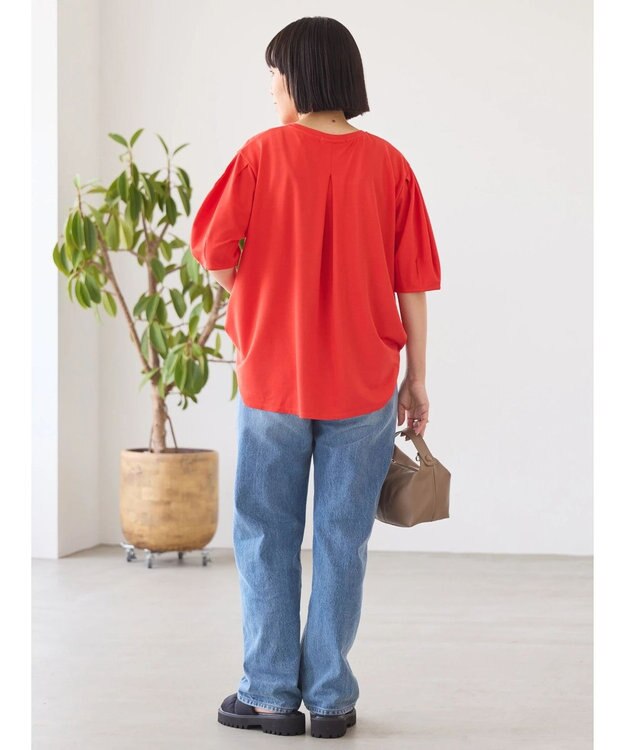 AMERICAN HOLIC 接触冷感袖コンシャスカットプルオーバー Red