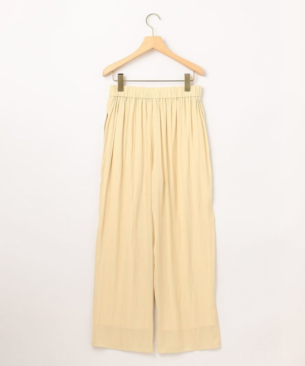 組曲 【洗える】ギャザーライトデシン パンツ ロング丈 イエロー系