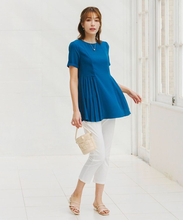 Tiaclasse 【新色追加・洗える】アンクルテーパードパンツ オフホワイト