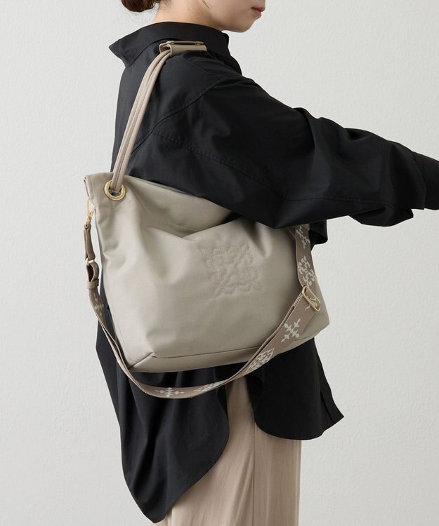 russet コーデュラナイロン3WAYトートバッグ(CE-1662) L.Greige