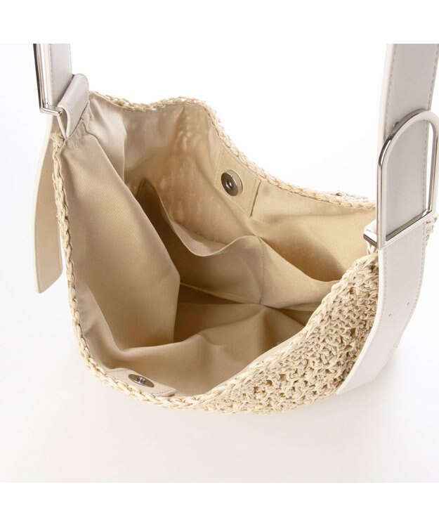 UNBILLION カシュカシュ cachecache / フリーハンドル柄編トート ベージュ