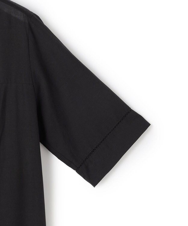 ICB 【先行予約】リネンスラブローン シャツワンピース ブラック