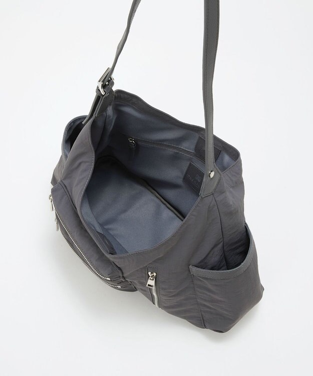 TOPKAPI 【TREASURE TOPKAPI】ナイロン アウトポケット 2way ショルダーバッグ / 軽量 ミディアムグレー