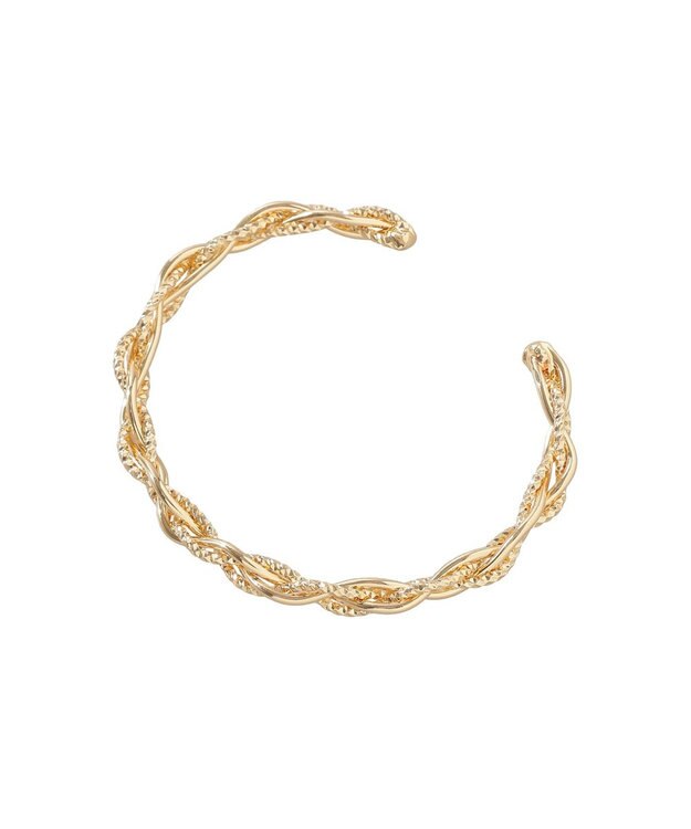 earth music&ecology ウェイビーメタルバングル Gold