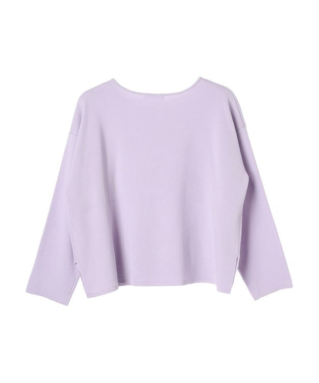 Green Parks 洗える　ボートネックニットプルオーバー Lavender