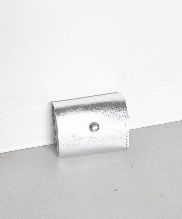 blancle メタリックレザー 三つ折りウォレット SILVER