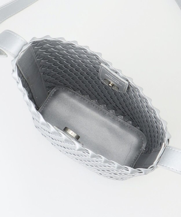 23区 メッシュ ショルダーバッグ シルバー系