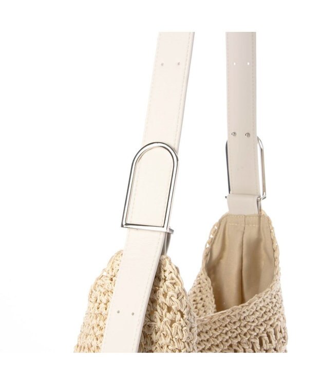 UNBILLION カシュカシュ cachecache / フリーハンドル柄編トート ベージュ