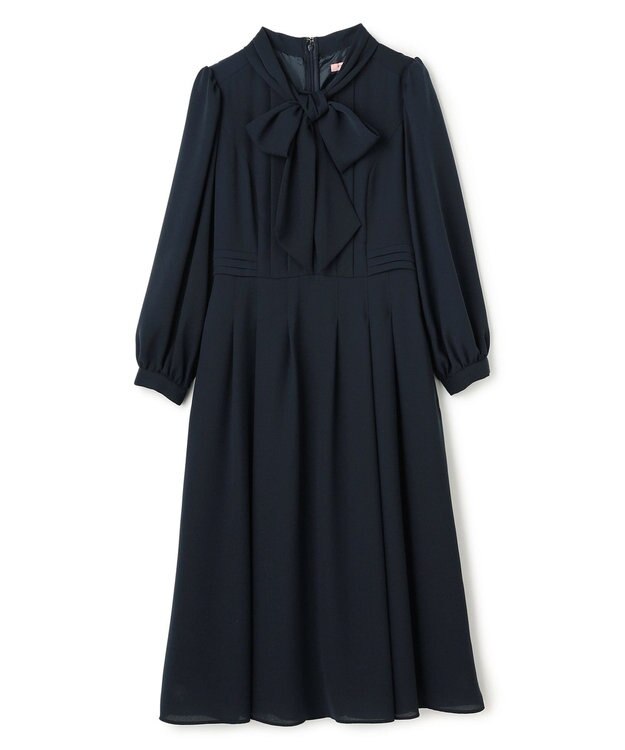 TOCCA 【宮本茉由さん着用】PROMISE RIBBON ROSETTE ドレス ネイビー系