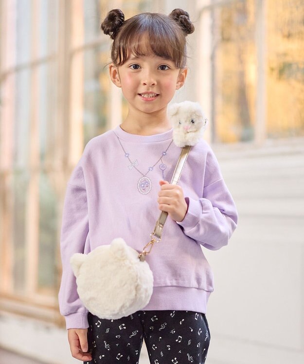 ANY KIDS 肩のりアニマルポシェット ホワイト