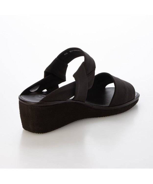 MODE ET JACOMO <D'ICI>ストレッチクロスウェッジサンダル ダークブラウン