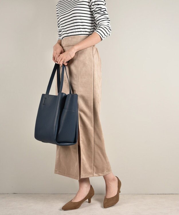 LA BAGAGERIE 【MONICA】収納いっぱいA4トート ネイビー