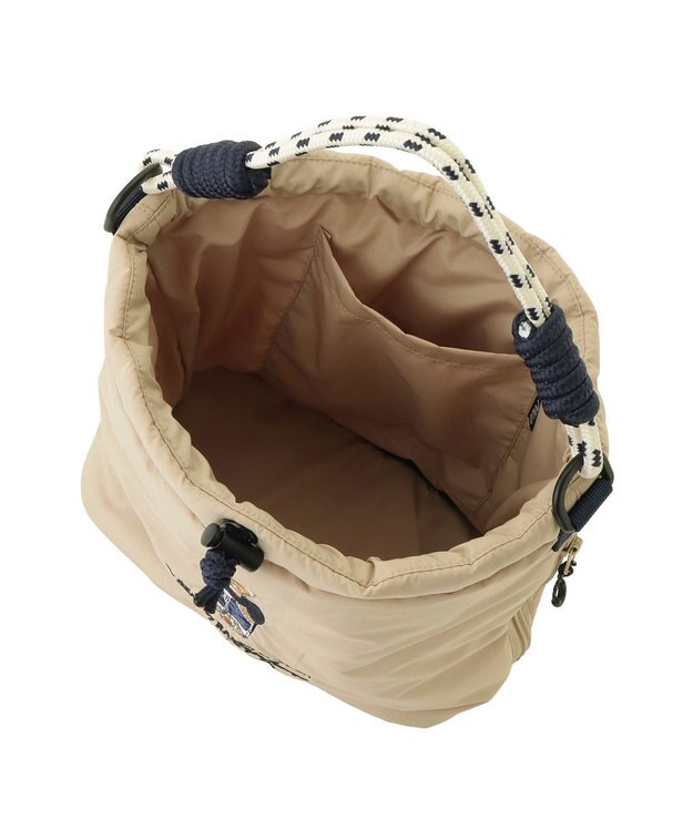 MOONBAT POLO RALPH LAUREN(ポロ ラルフローレン) FLAG BEAR ポロベア ショルダー レインバッグ 無地 刺繍 傘袋 ベージュ