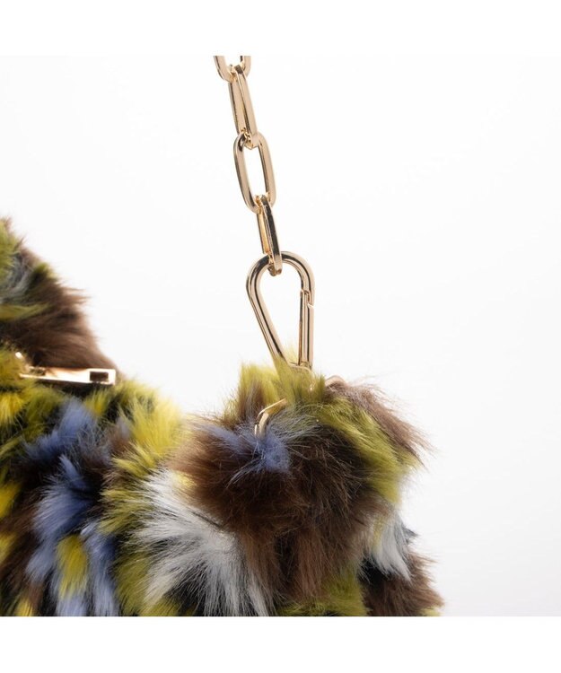 UNBILLION カシュカシュ cachecache / 花柄エコファーチェーンショルダー イエロー