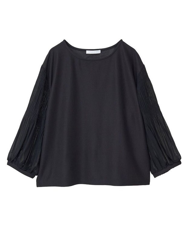 Green Parks マジョリカ袖カットプルオーバー Black