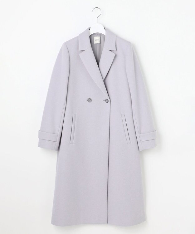 ANY SIS S ウールライクロング チェスターコート アイスグレー