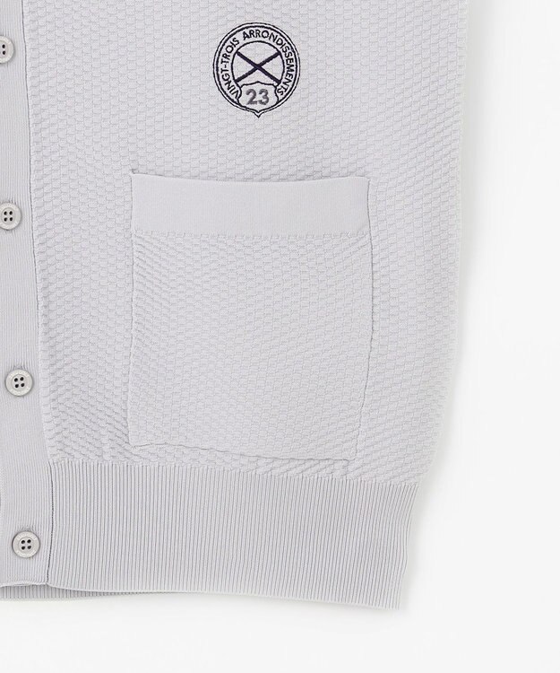 23区GOLF 【MEN】【ウォッシャブル】ニットカーデガン 軽く羽織れて動きやすい 日常使いに便利 ライトグレー系