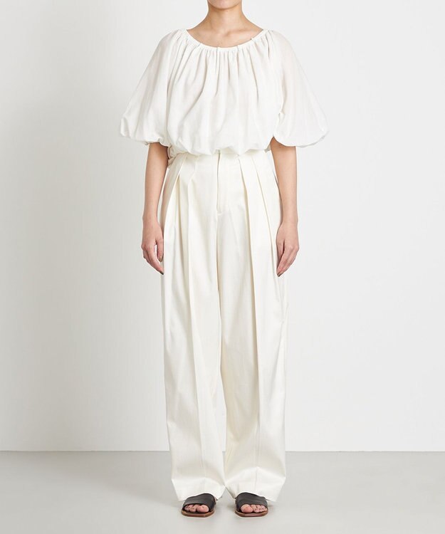 NAVE 【Nave　洗える】シアーリリーブラウス ホワイト系