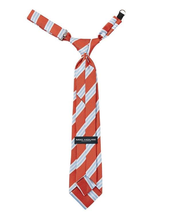 MIKI HOUSE HOT BISCUITS 【ミキハウス】 ストライプ柄ネクタイ オレンジ