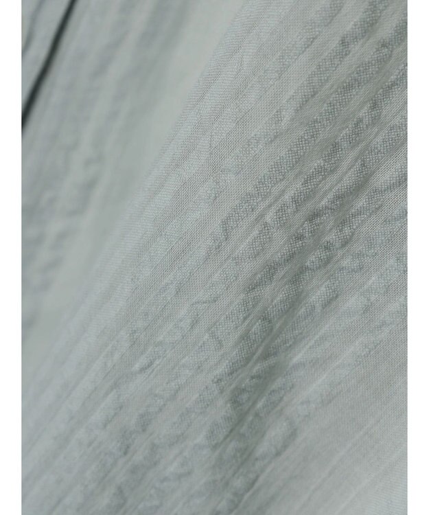 Green Parks インド綿  バンドカラーデザイン５分袖シャツ Mint