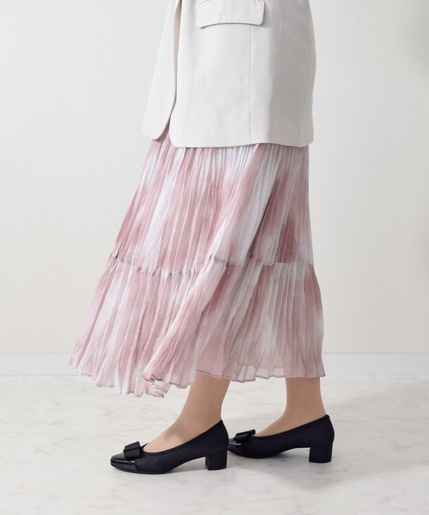 Bridget Birkin ＜2E＞【Bridget Birkin walk】リボンモチーフパンプス ブラックコンビ